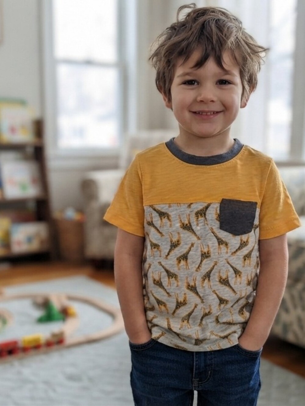Old Navy 4T Yellow and Blue Kids Matching Set
